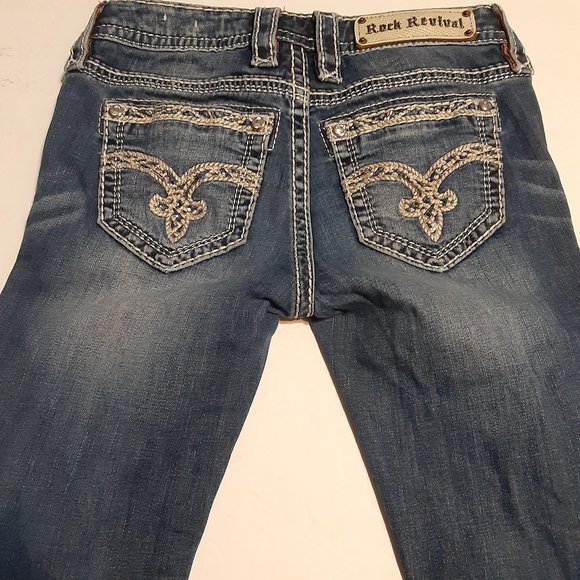 Rock Revival Women's Signy Mid Rise Boot Jeans in size 25 - Picture 5 of 10